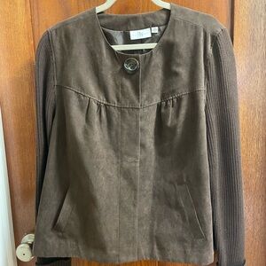 Studio Works Dark Brown Suede Blazer